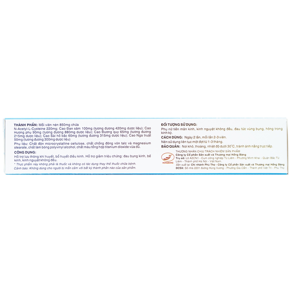 Viên uống hỗ trợ lưu thông khí huyết Phụ Lạc Cao EX (3 vỉ x 10 viên)