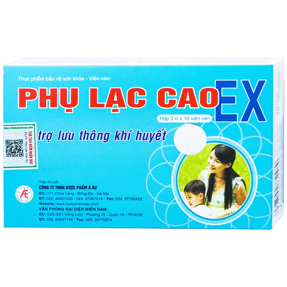 Viên uống hỗ trợ lưu thông khí huyết Phụ Lạc Cao EX (3 vỉ x 10 viên)