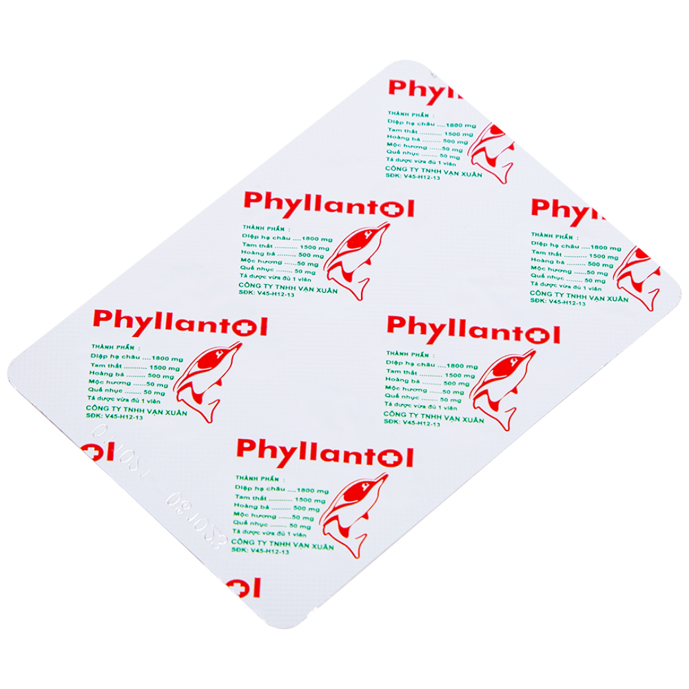 Viên nang Phyllantol Vạn Xuân điều trị bệnh tiêu hóa, gan mật, mệt mỏi, ngực sườn đầy tức (10 vỉ x 10 viên) 