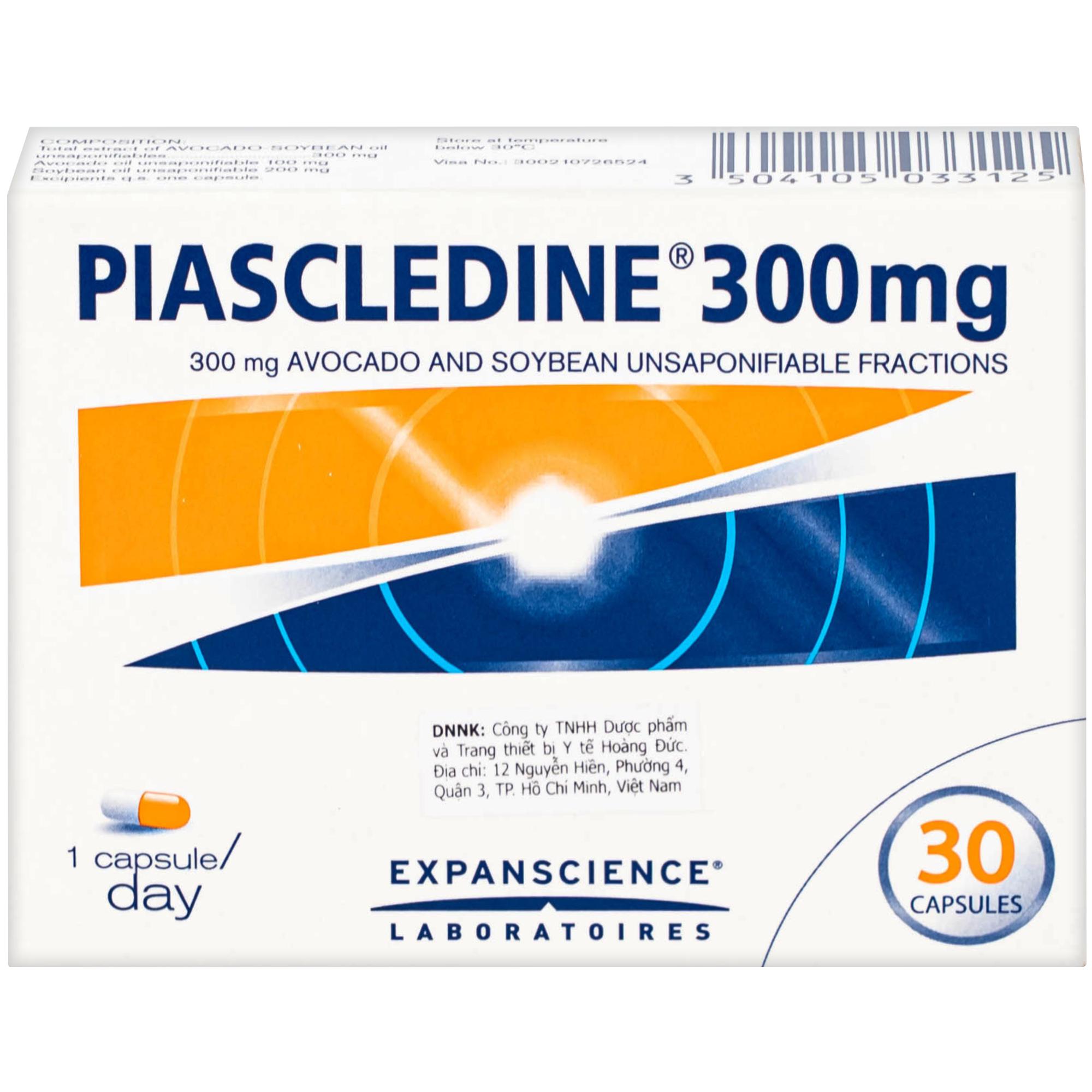 Viên nang cứng Piascledine 300 Hyphens điều trị viêm xương khớp hông và khớp gối (2 vỉ x 15 viên)