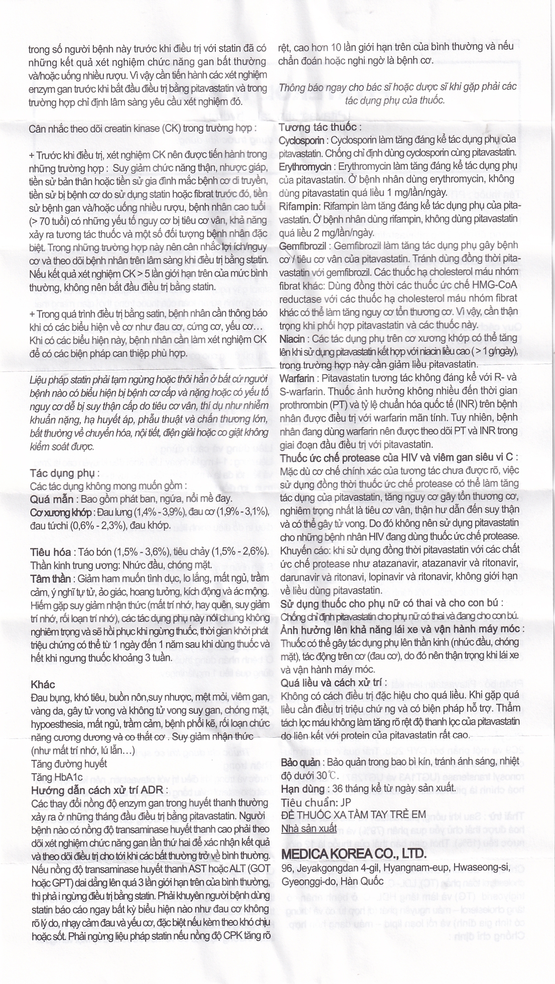 Thuốc Pitaterol Tablet 2mg Medical Korea giảm cholesterol toàn phần (3 vỉ x 10 viên)