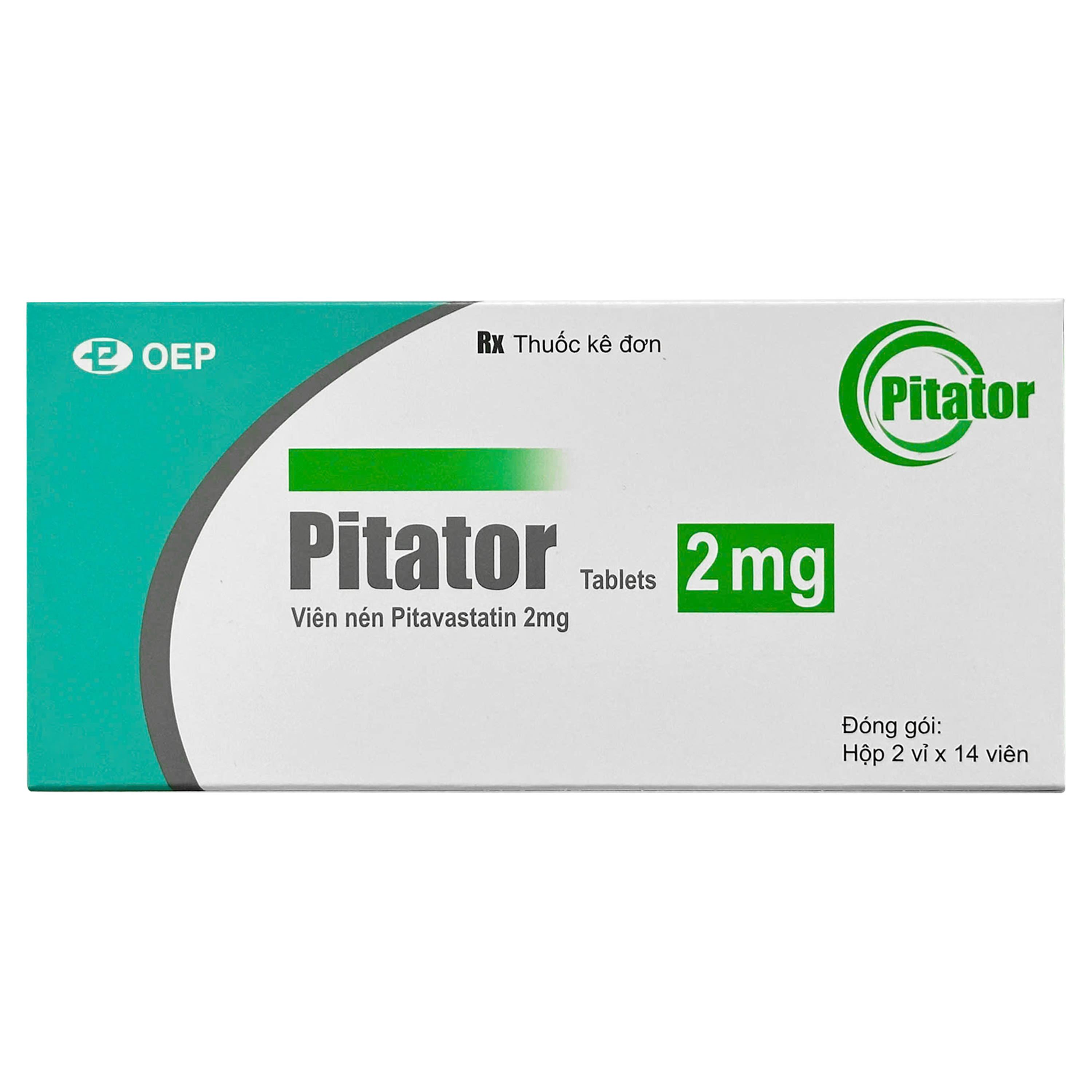 Thuốc Pitator 2mg Orient điều trị tăng cholesterol trong máu (2 vỉ x 14 viên)