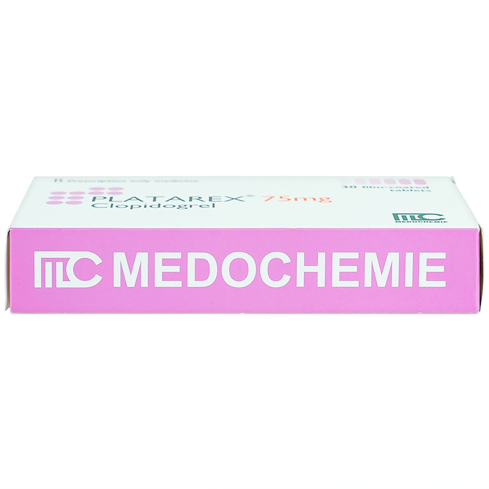 Viên nén Platarex 75mg Medochemie phòng ngừa các biến cố huyết khối động mạch (3 vỉ x 10 viên)