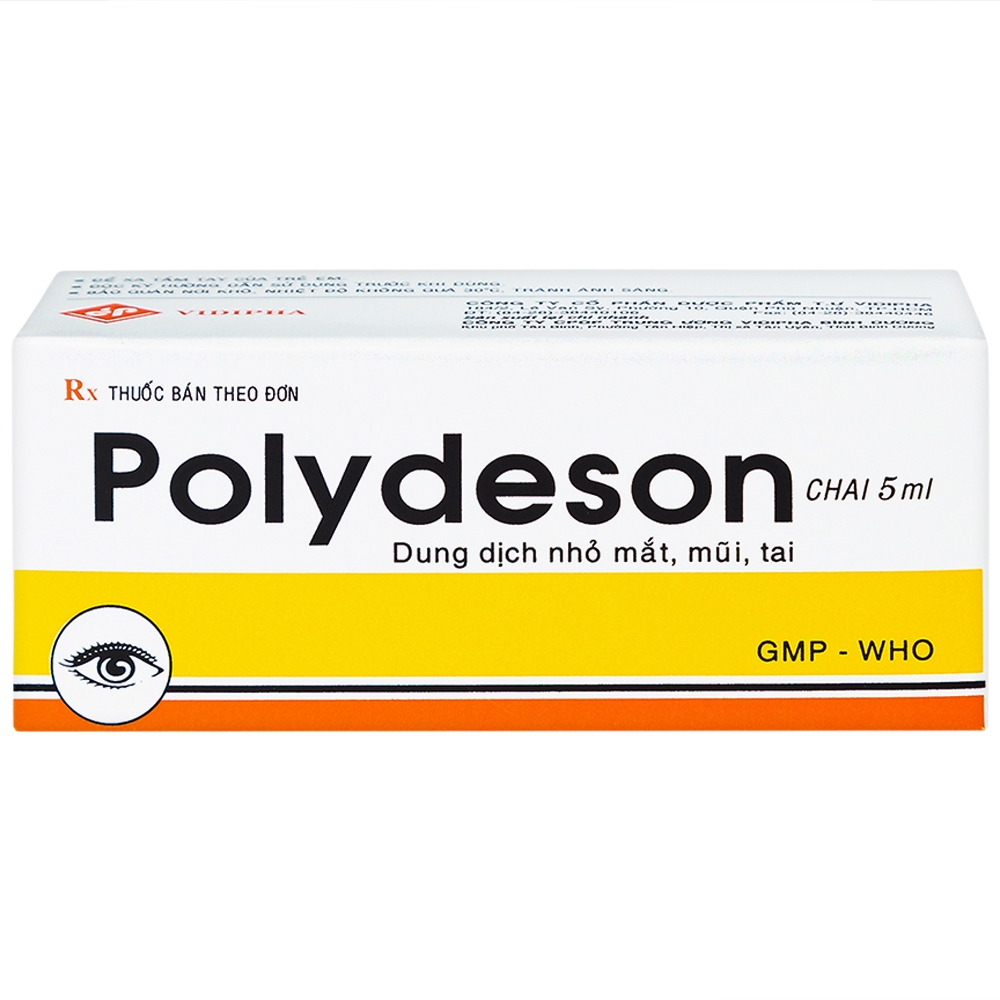 Thuốc nhỏ mắt, mũi, tai Polydeson Vidipha điều trị viêm kết mạc, viêm mí mắt, viêm xoang (5ml)