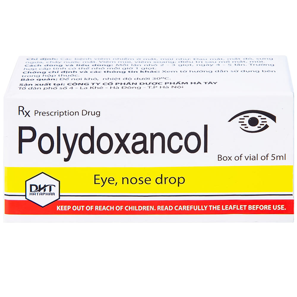 Thuốc nhỏ mắt, mũi Polydoxancol Hataphar điều trị viêm nhiễm mắt và mũi (5ml)