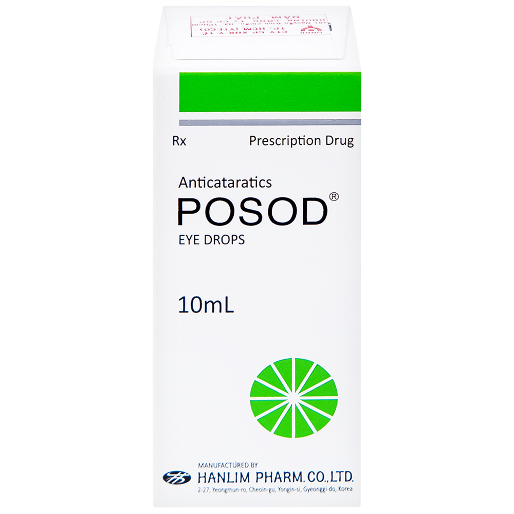 Thuốc tra mắt Posod Hanlim dùng cho bệnh bị đục, xuất huyết pha lê thể, cận thị (10ml)