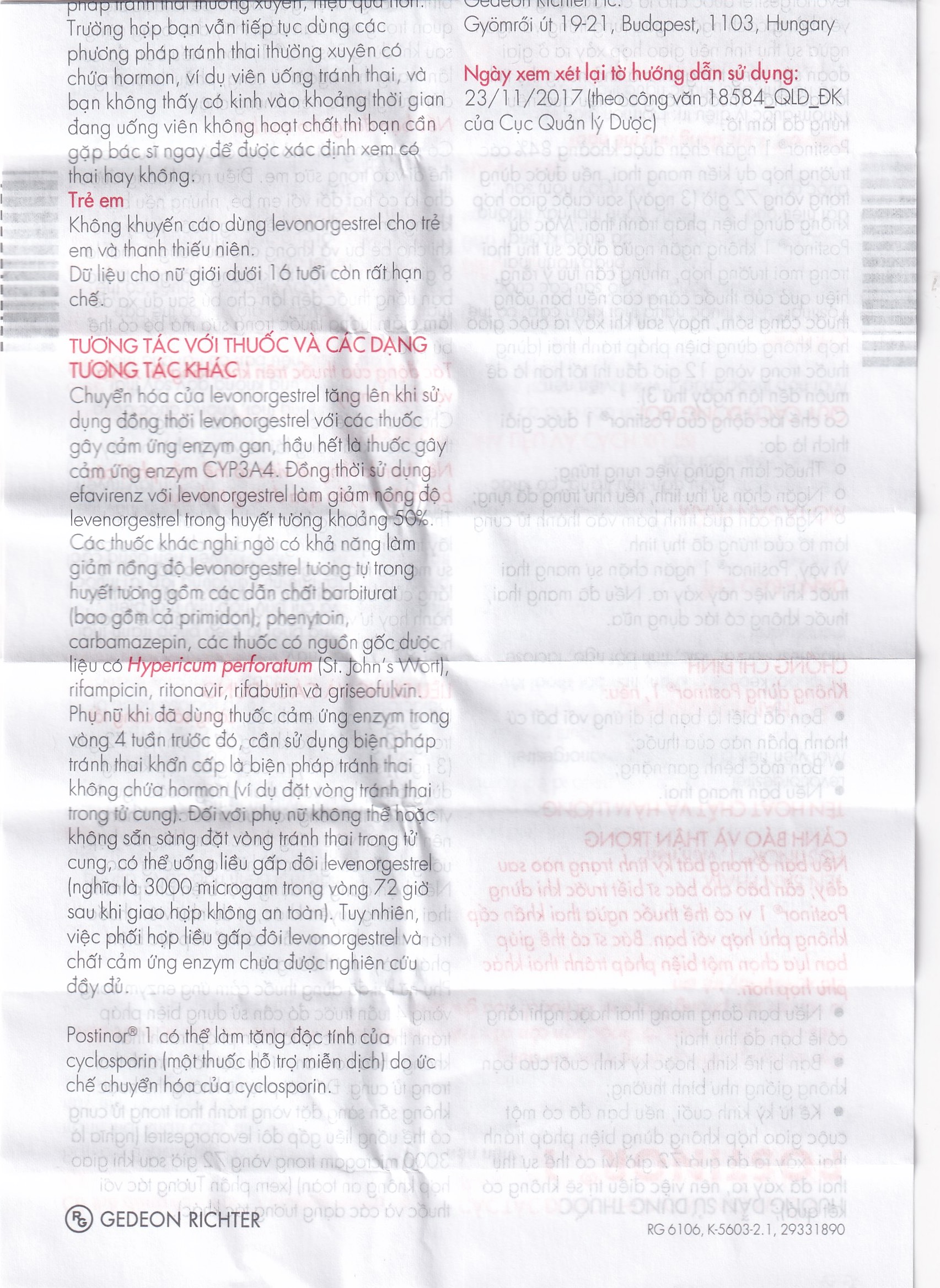 Thuốc Postinor 1 Gedeon dùng tránh thai khẩn cấp trong vòng 72 giờ sau giao hợp (1 viên)