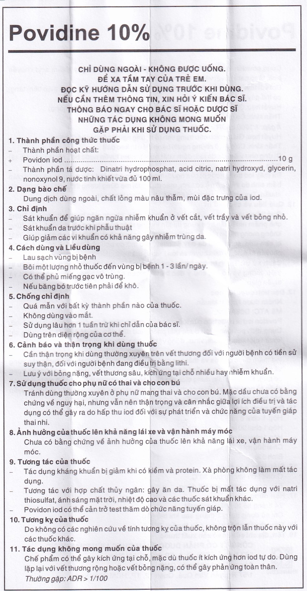 Dung dịch sát khuẩn Povidine 10% Pharmedic ngăn ngừa nhiễm khuẩn ở vết cắt, vết trầy (500ml)