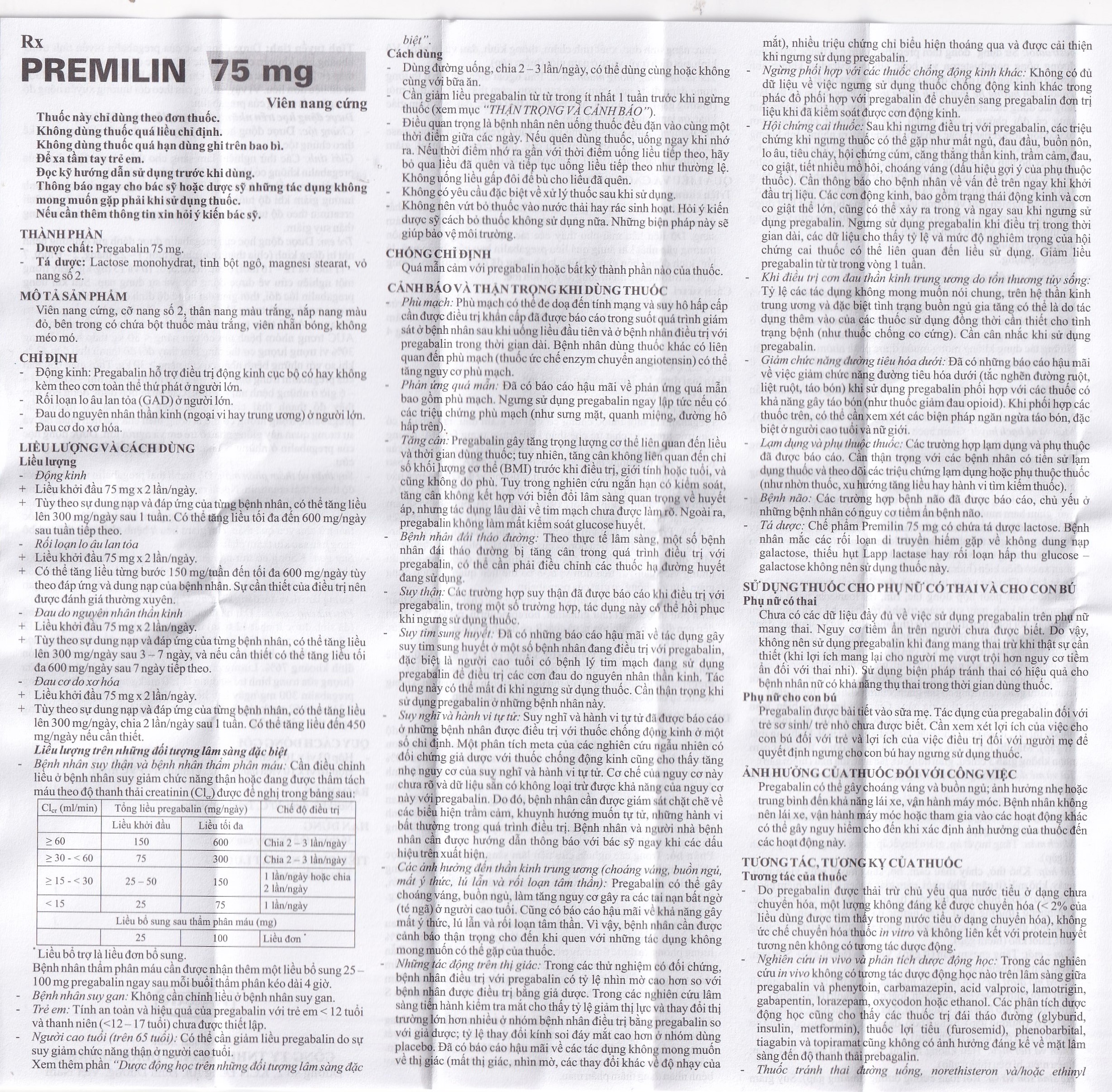 Thuốc Premilin 75mg Hasan điều trị động kinh cục bộ (3 vỉ x 10 viên)