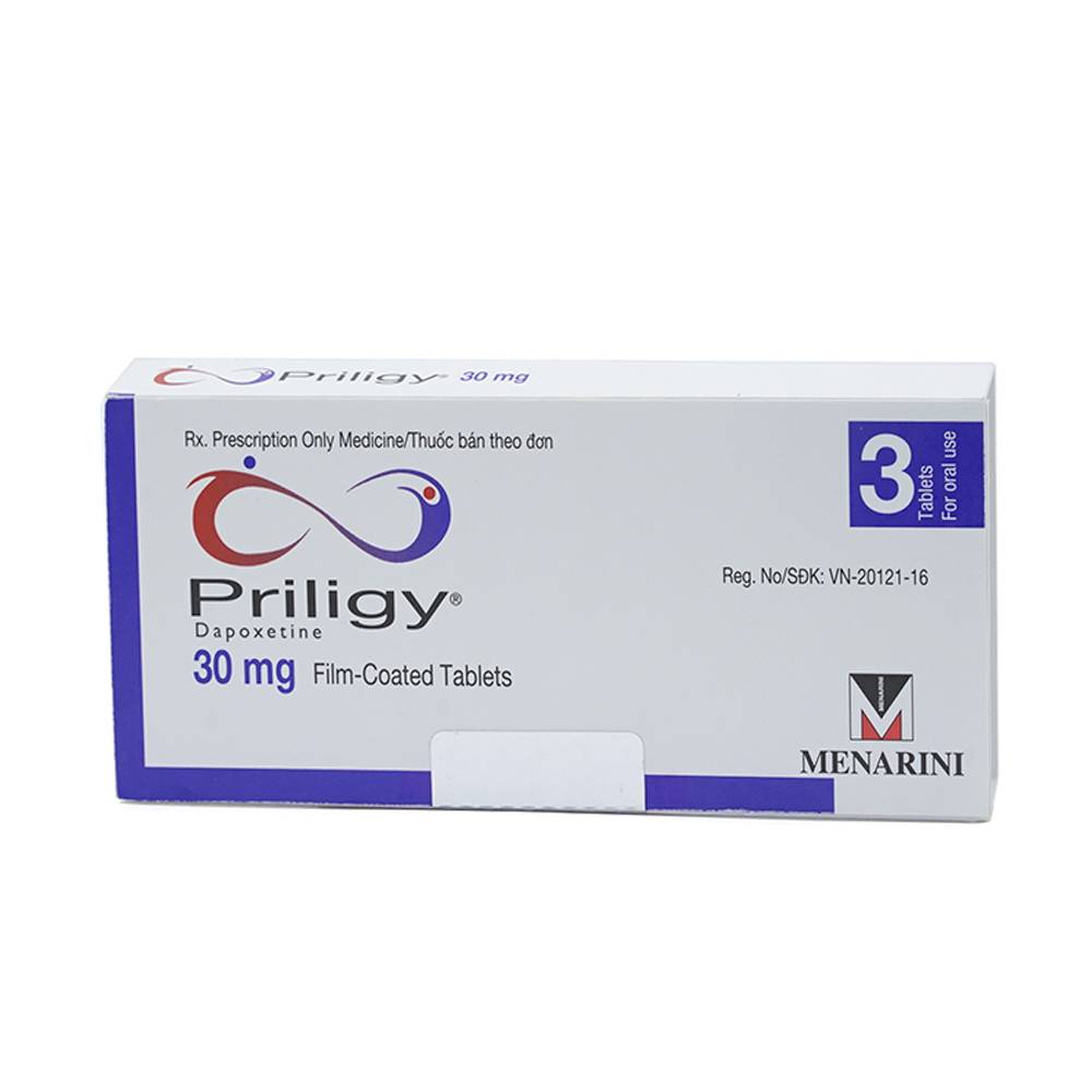 Thuốc Priligy 30mg Menarini điều trị xuất tinh sớm (1 vỉ x 3 viên)