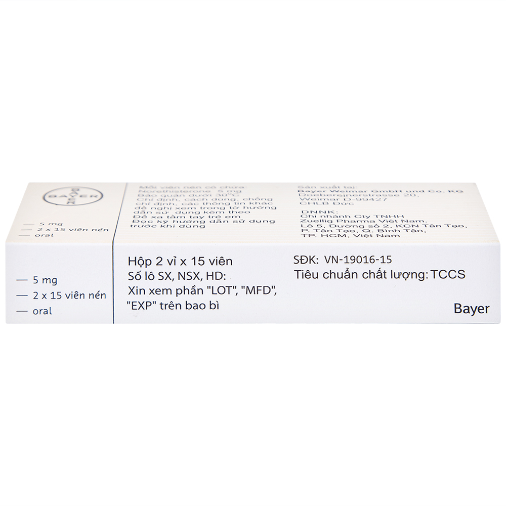 Thuốc Primolut N Bayer điều trị xuất huyết do rối loạn chức năng, vô kinh (2 vỉ x 15 viên)