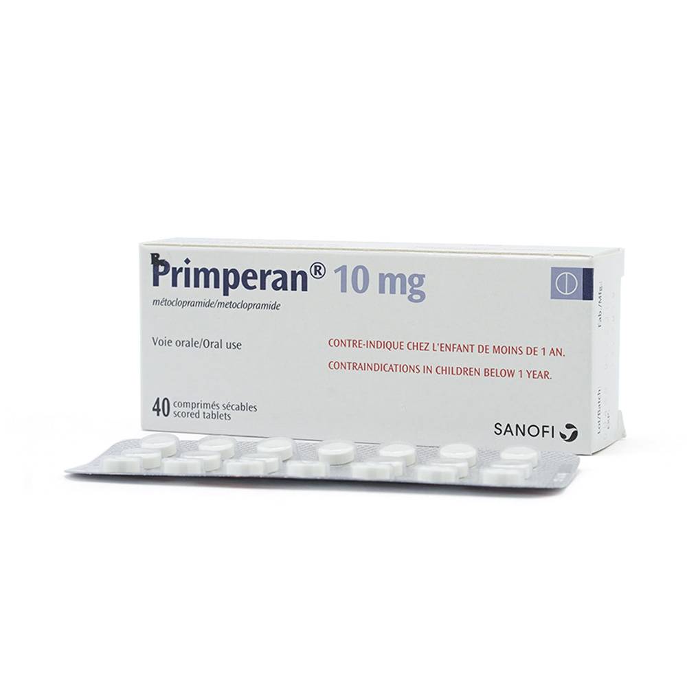 Thuốc Primperan 10mg Sanofi điều trị triệu chứng nôn và buồn nôn (2 vỉ x 20 viên) 