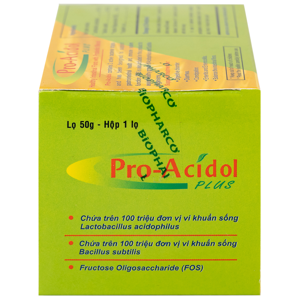 Thuốc Pro-Acidol Plus 50g Biopharco điều trị rối loạn tiêu hóa, viêm ruột, tiêu chảy, táo bón 