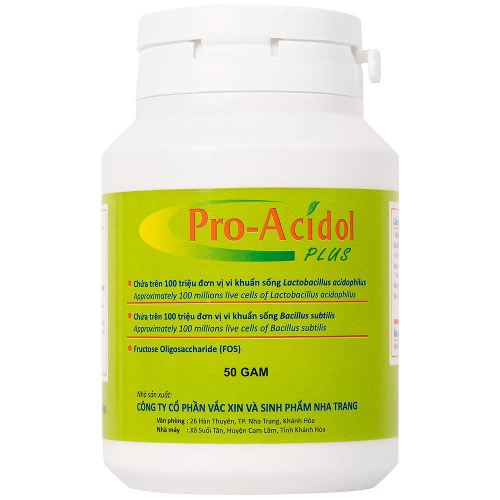 Thuốc Pro-Acidol Plus 50g Biopharco điều trị rối loạn tiêu hóa, viêm ruột, tiêu chảy, táo bón 