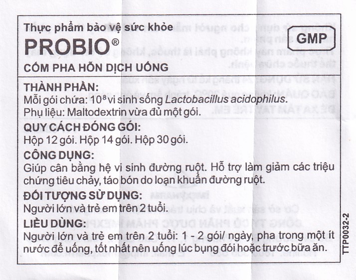 Cốm hỗ trợ tiêu hóa Probio(14 gói)