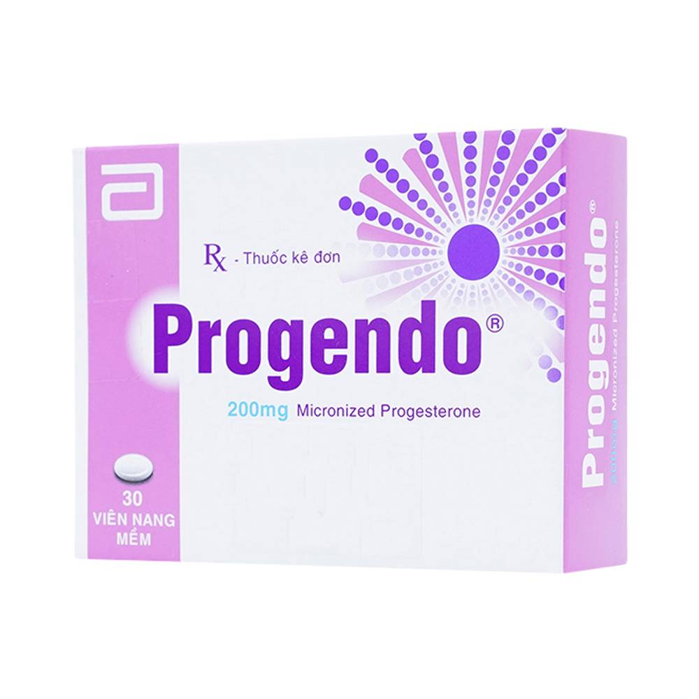 Thuốc Progendo 200mg Abbott điều trị xuất huyết tử cung do rối loạn chức năng (2 vỉ x 15 viên)