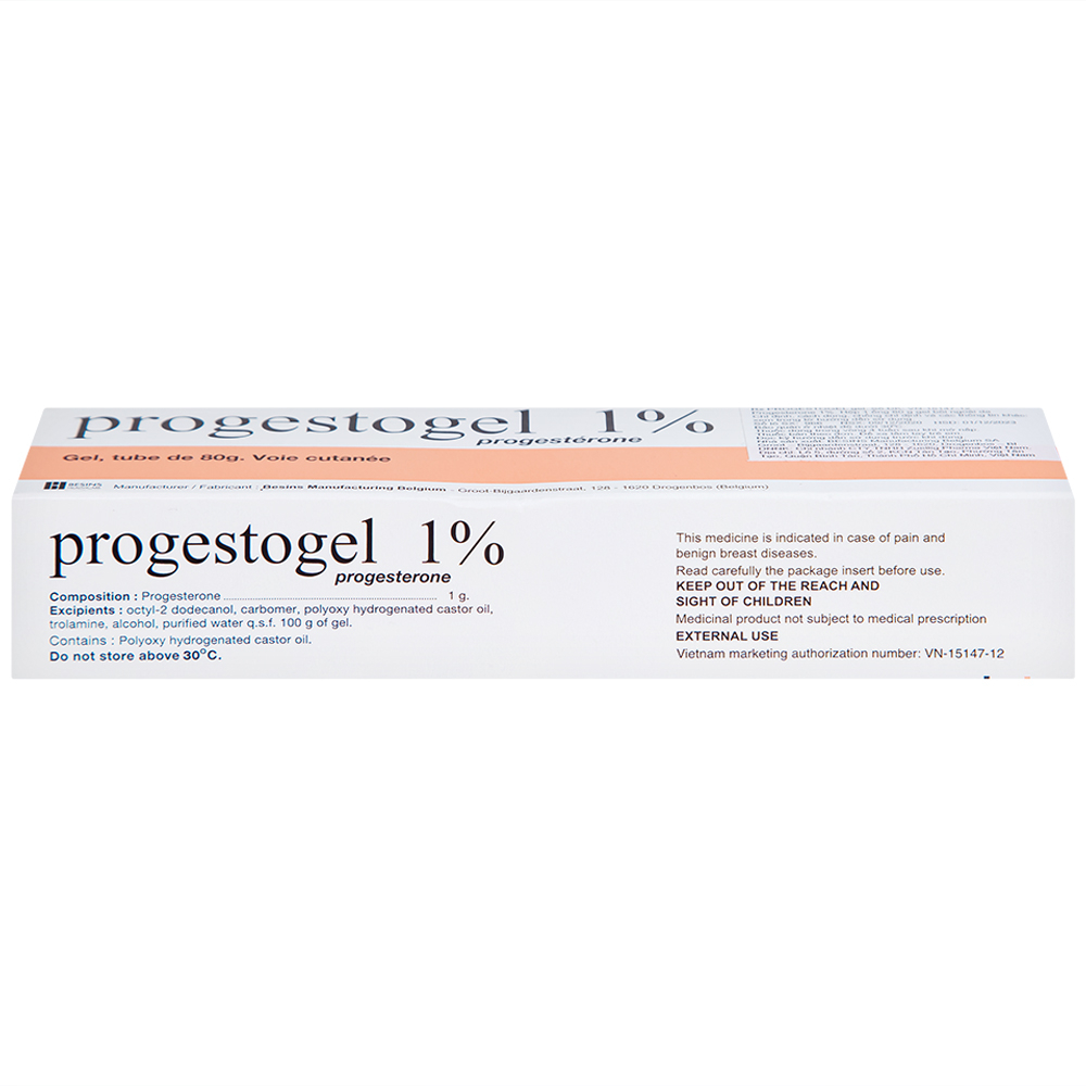 Gel Progestogel 1% Kolmar điều trị các bệnh vú lành tính (80g)