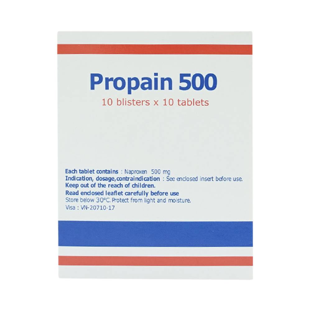 Thuốc Propain 500 Remedica điều trị viêm khớp dạng thấp (10 vỉ x 10 viên)