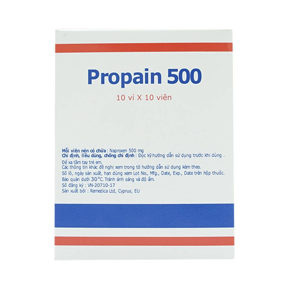 Thuốc Propain 500 Remedica điều trị viêm khớp dạng thấp (10 vỉ x 10 viên)