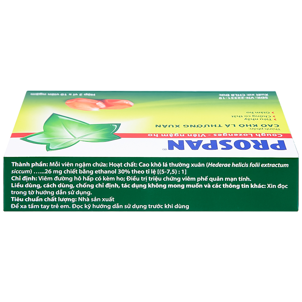 Viên ngậm ho Prospan Engelhard điều trị viêm đường hô hấp cấp (2 vỉ x 10 viên)