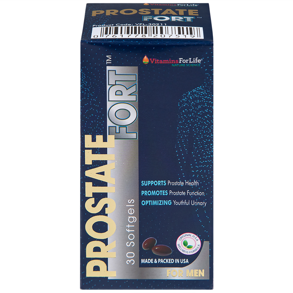 Viên uống hỗ trợ sức khỏe tuyến tiền liệt nam giới Prostate Fort Vitamins For Life (30 viên)
