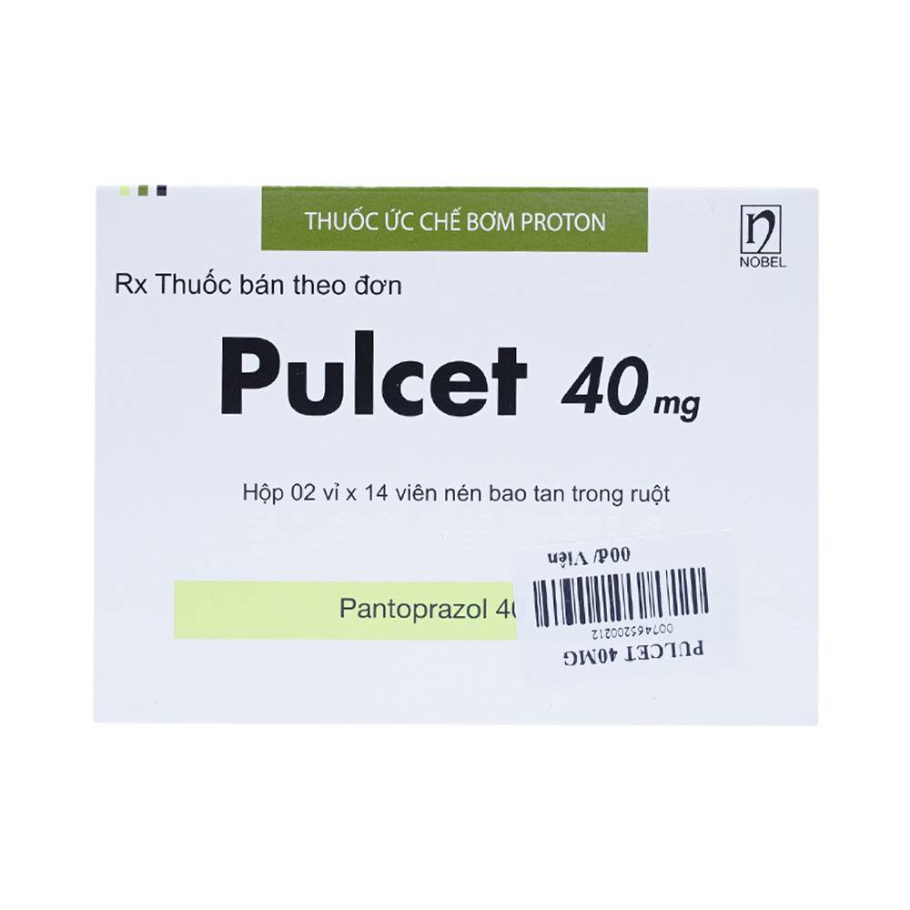 Thuốc Pulcet 40mg NobelFarma điều trị trào ngược dạ dày – thực quản (2 vỉ x 14 viên)