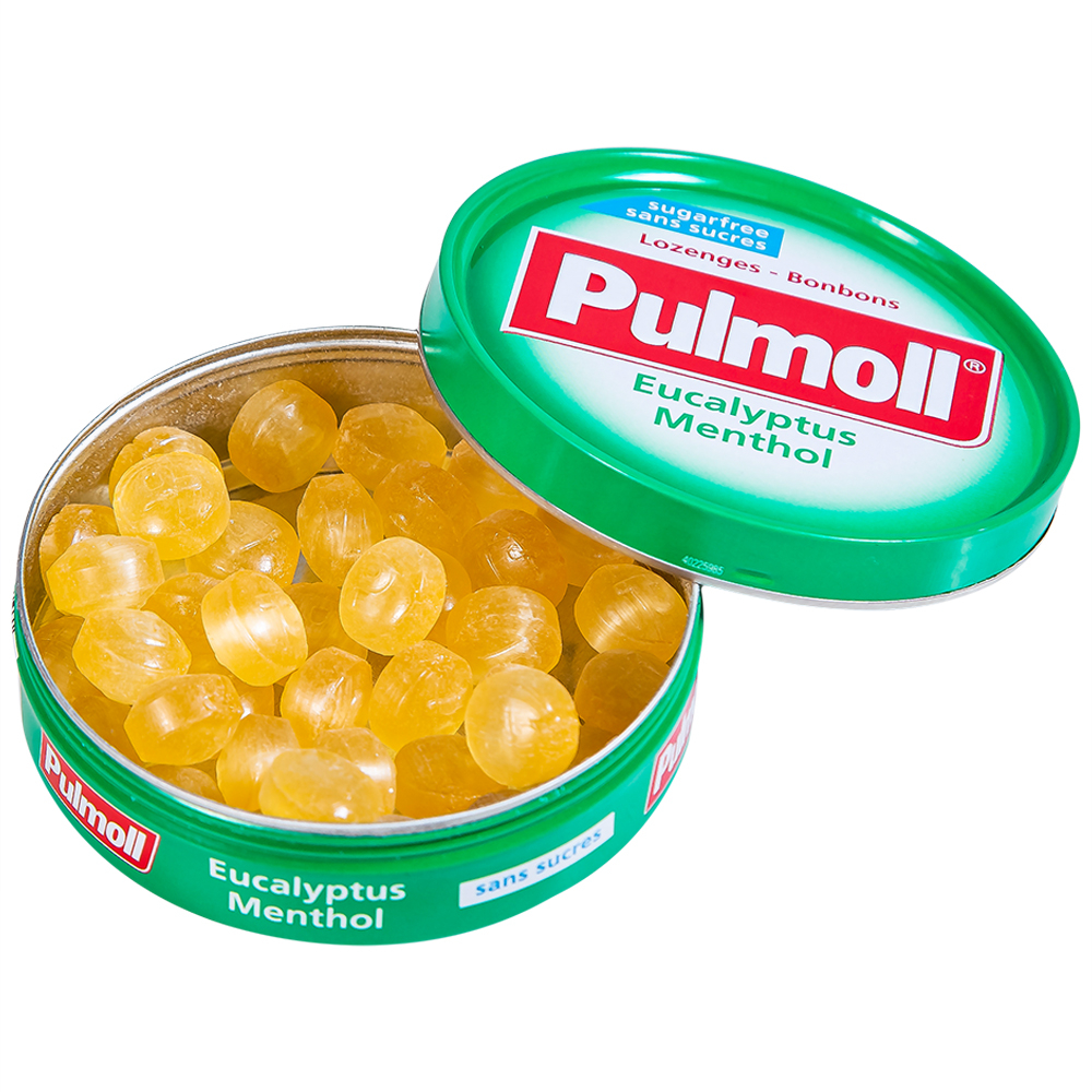Kẹo Ngậm Không Đường Pulmoll Eucalyptus Menthol (45g)