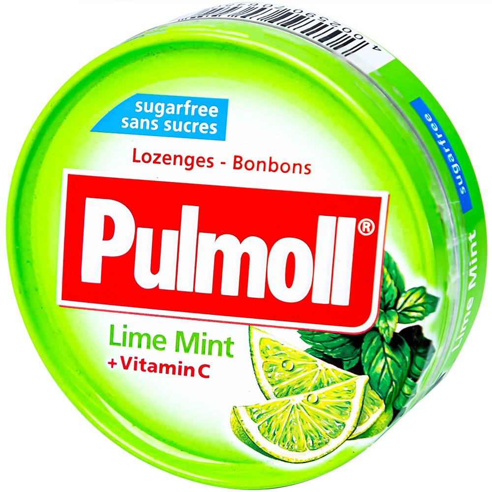 Pulmoll Lime Mint + Vitamin C Sugar Free (45g)