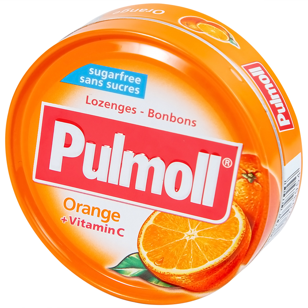 Kẹo Ngậm Không Đường Vị Cam Và Vitamin C Pulmoll (45g)