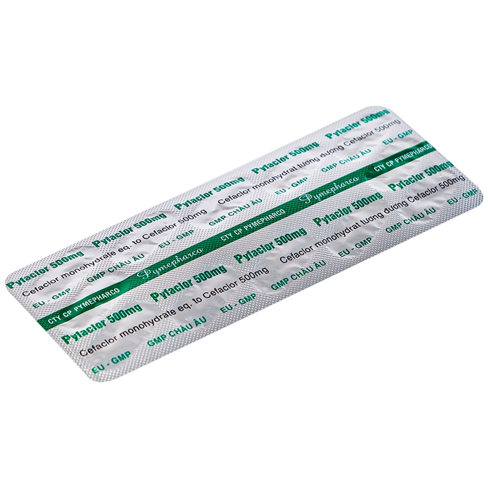 Thuốc Pyfaclor 500mg Pymepharco điều trị viêm tai giữa, nhiễm khuẩn đường hô hấp (1 vỉ x 12 viên)