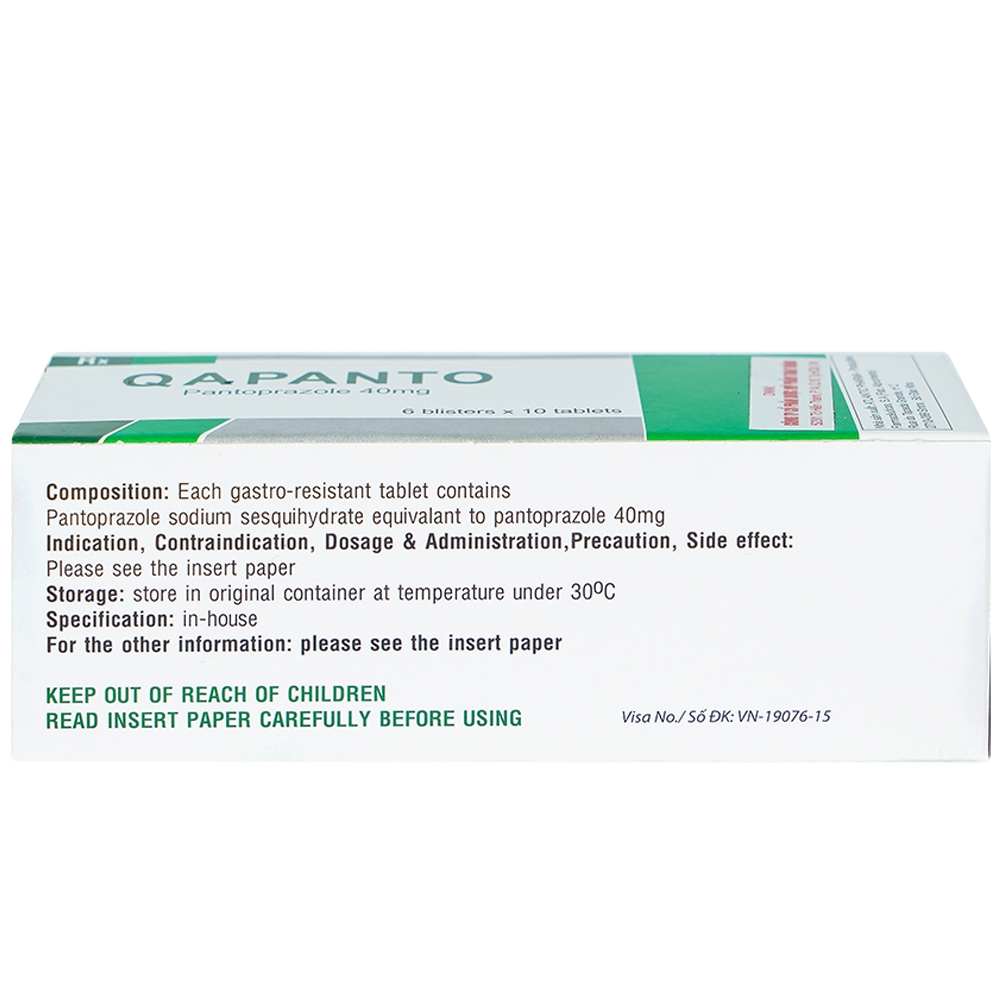 Thuốc Qapanto Atlantic giảm tái phát loét tá tràng, dạ dày (6 vỉ x 10 viên)