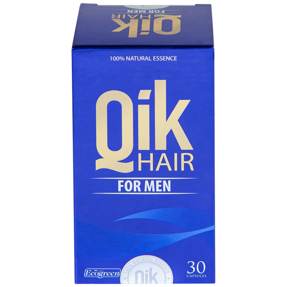Viên uống giúp giảm rụng tóc hối đầu ở nam giới Qik Hair For Men (30 viên)