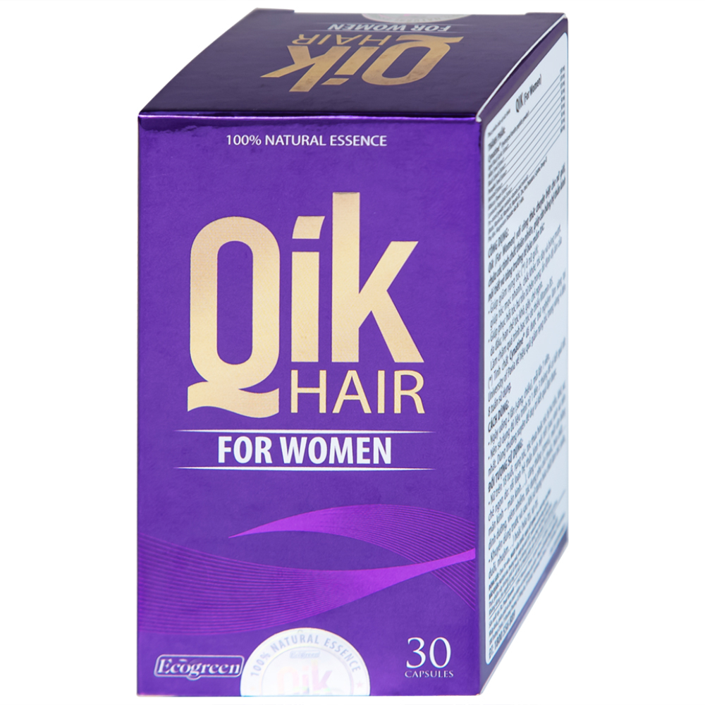 Viên giúp giảm rụng tóc ở nữ giới giúp mọc tóc Ecogreen Qik Hair For Women (30 viên)
