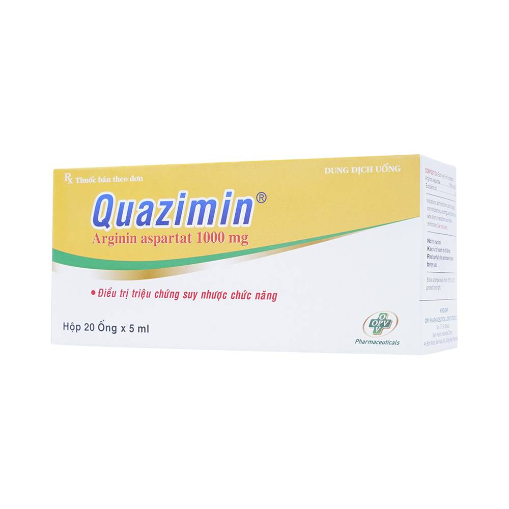 Siro Quazimin OPV điều trị triệu chứng suy nhược chức năng (4 vỉ x 5 ống x 5ml)