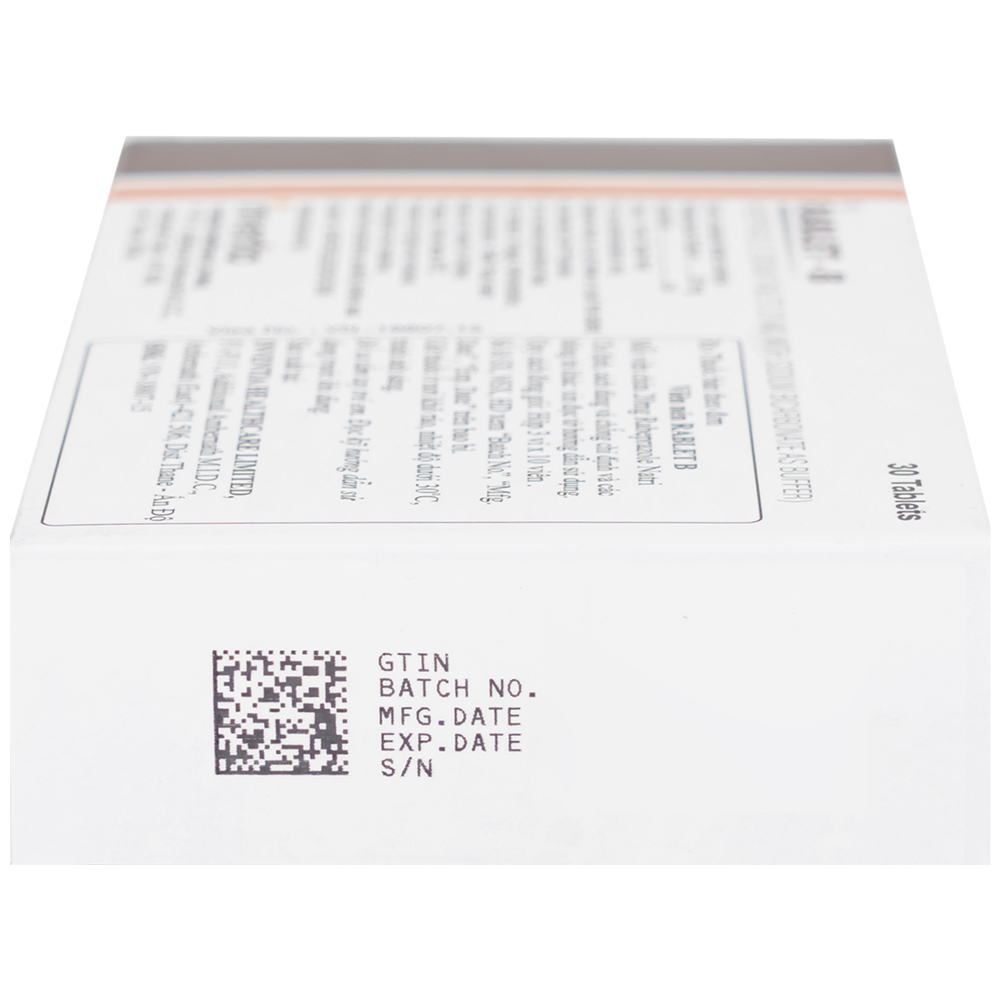 Thuốc Rablet-B Inventia điều trị loét do hội chứng trào ngược dạ dày, thực quản (3 vỉ x 10 viên)