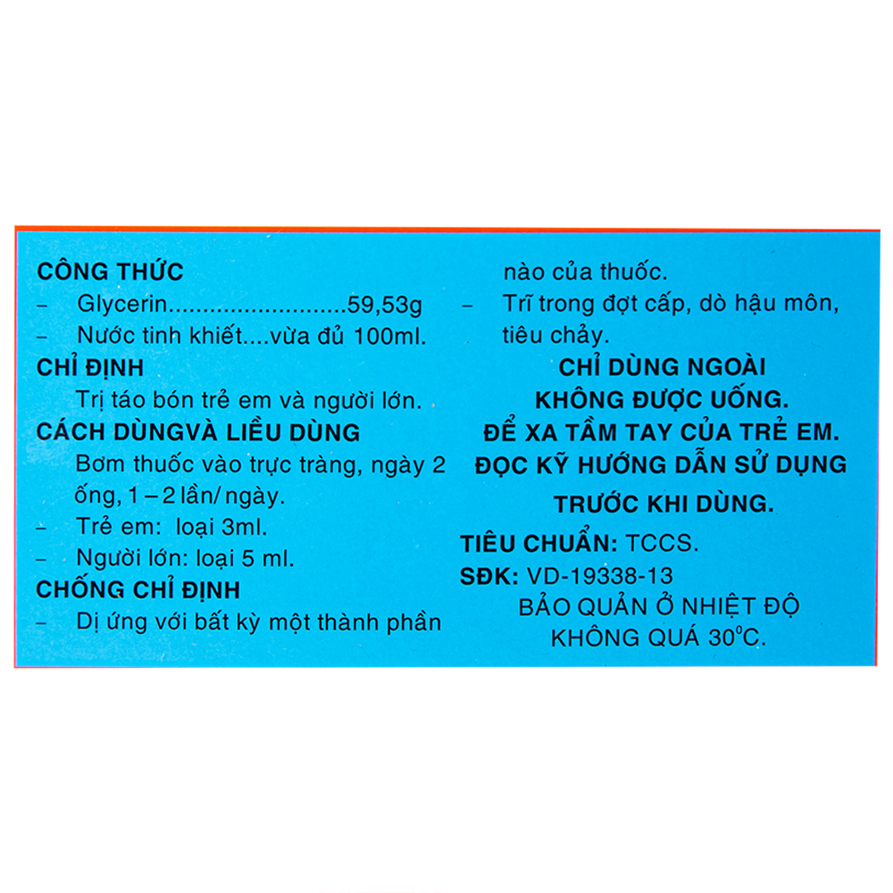 Dung dịch Rectiofar Pharmedic điều trị táo bón (50 túi x 1 ống bơm 3ml)