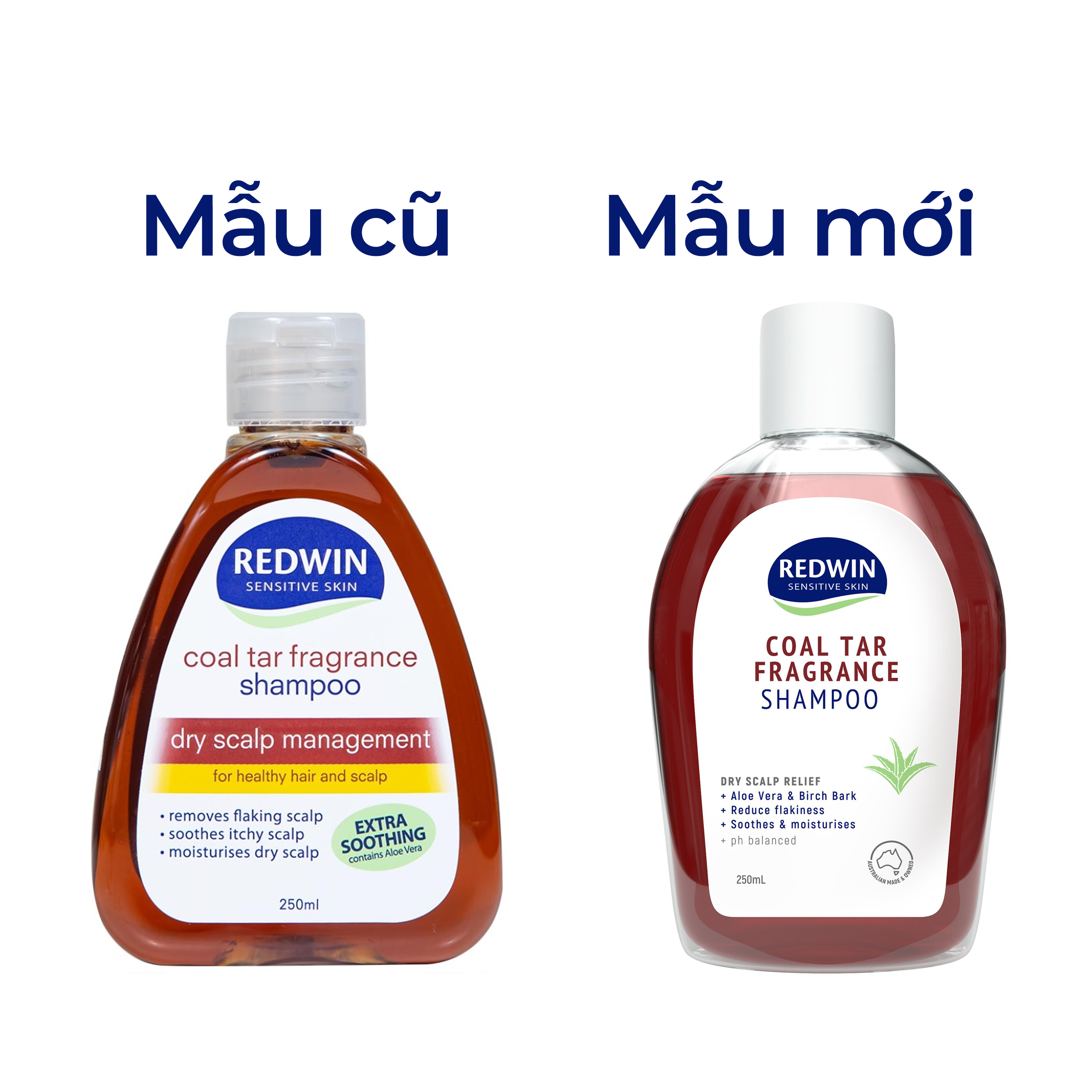 Dầu gội sạch gàu, giảm nhờn Redwin Coal Tar Fragrance Shampoo 250ml