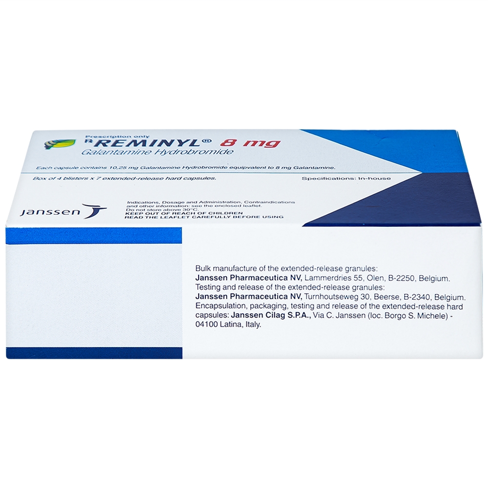 Thuốc Reminyl 8mg Janssen điều trị sa sút trí tuệ (4 vỉ x 7 viên)