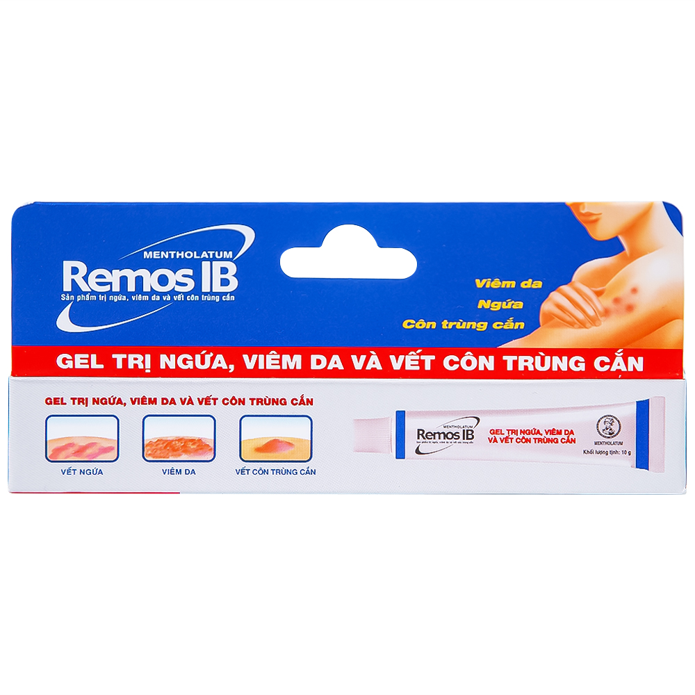 Gel Remos IB trị ngứa, viêm da và vết côn trùng cắn (10g)