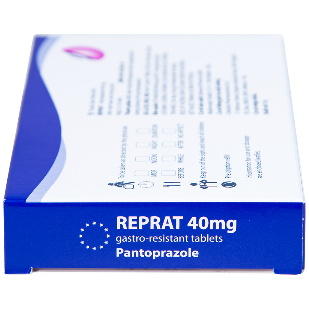 Thuốc Reprat 40mg Delorbis điều trị trào ngược dạ dày, thực quản (2 vỉ x 10 viên)