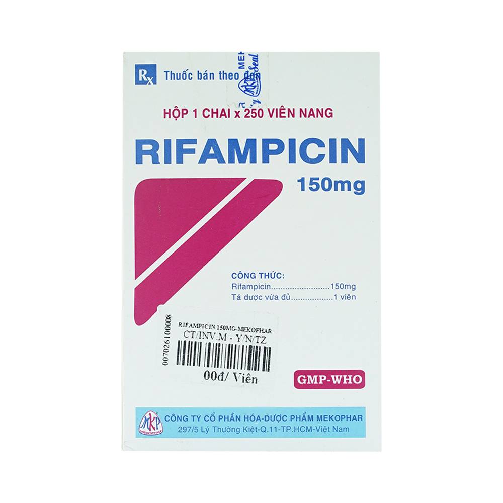 Thuốc Rifampicin 150mg Mekophar điều trị lao, phong (250 viên)