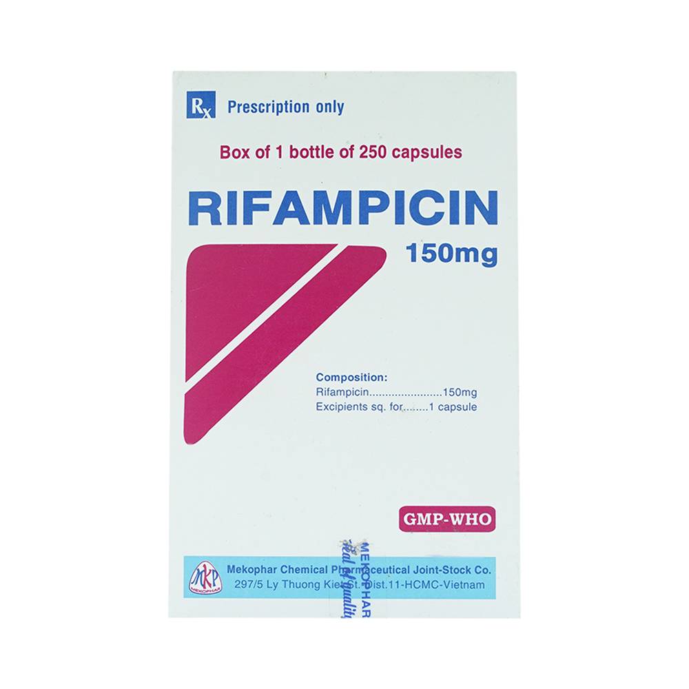 Thuốc Rifampicin 150mg Mekophar điều trị lao, phong (250 viên)