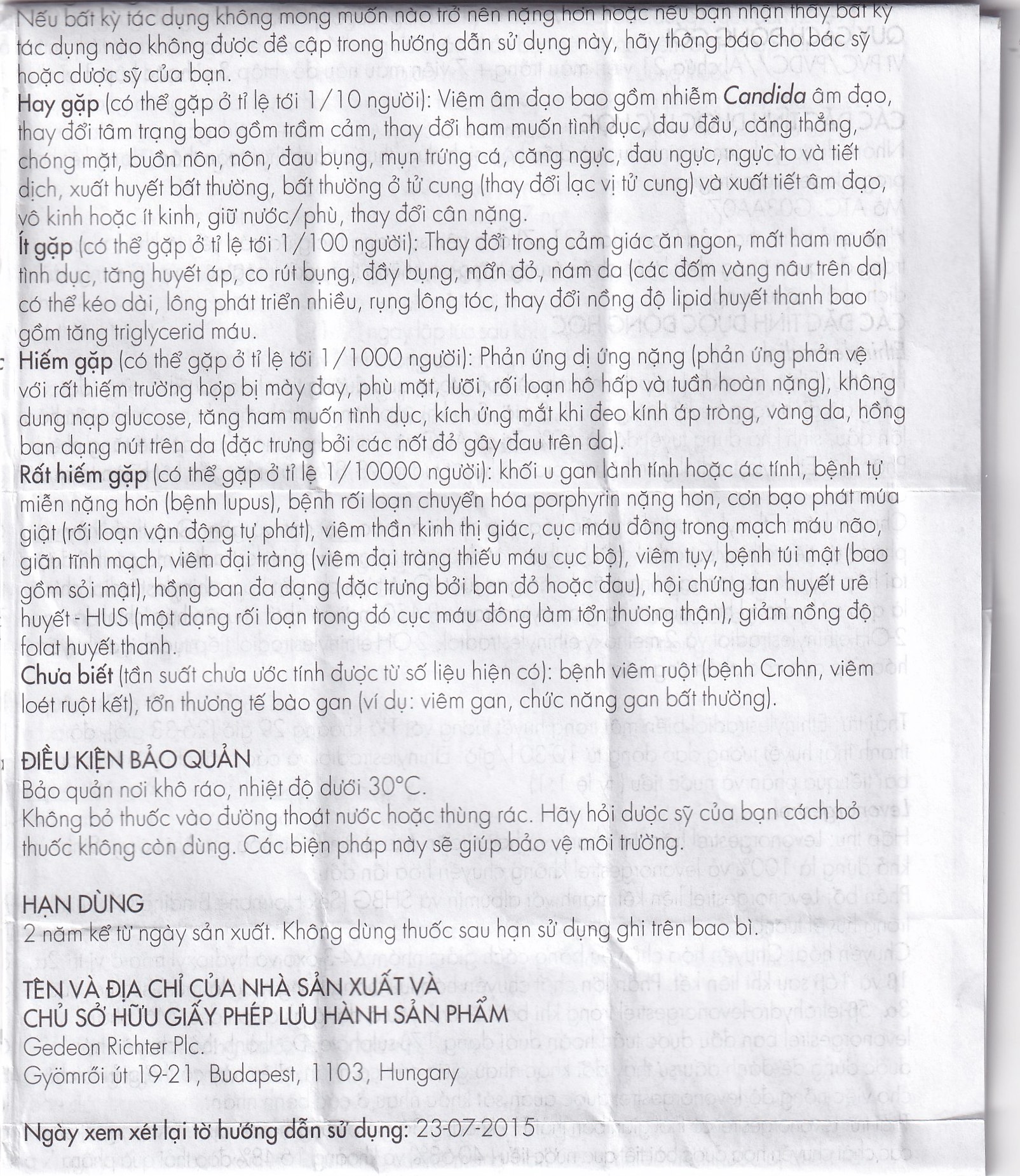 Thuốc Rigevidon 21+7 Gedeon dùng cho tránh thai (3 vỉ x 28 viên) 