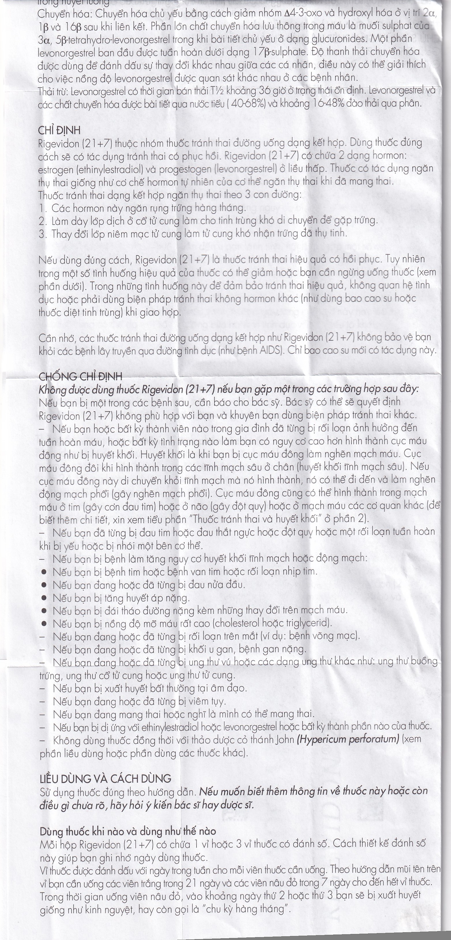 Thuốc Rigevidon 21+7 Gedeon dùng cho tránh thai (3 vỉ x 28 viên) 