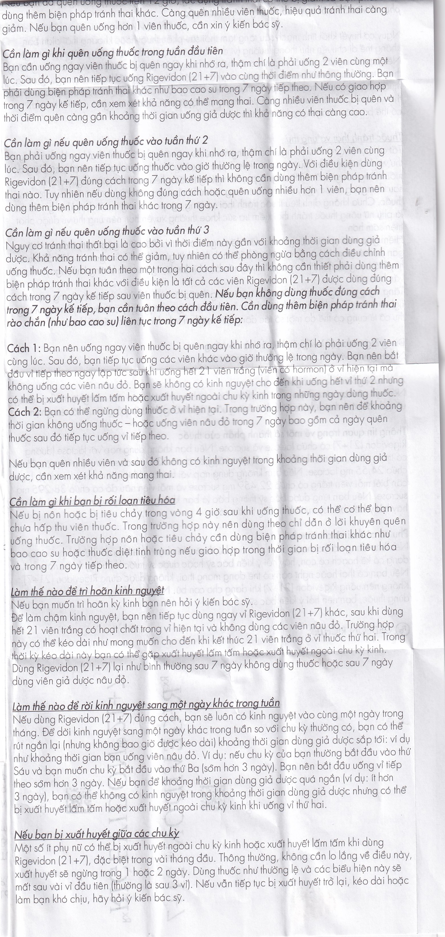 Thuốc Rigevidon 21+7 Gedeon dùng cho tránh thai (3 vỉ x 28 viên) 