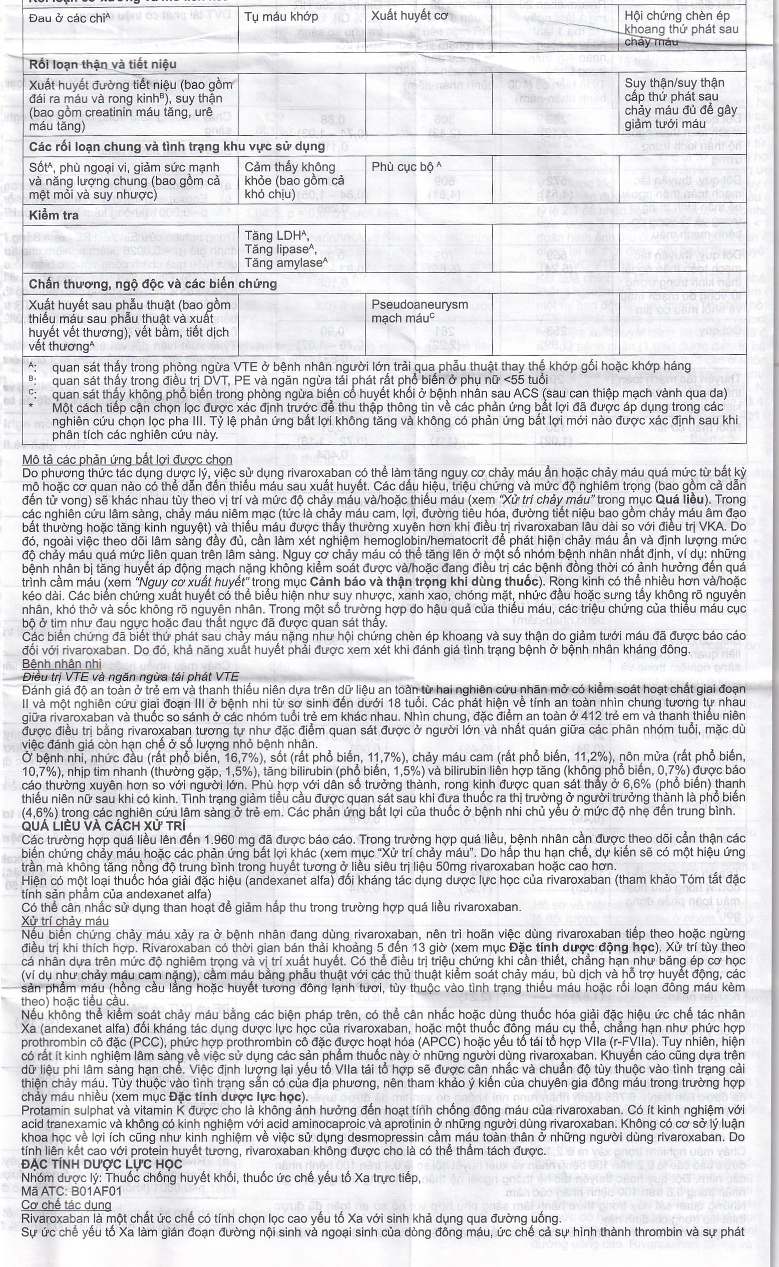 Thuốc Rivacryst 15Mg Dự Phòng Huyết Khối, Giảm Nguy Cơ Đột Quỵ  ( 1 Vỉ X 14 Viên)