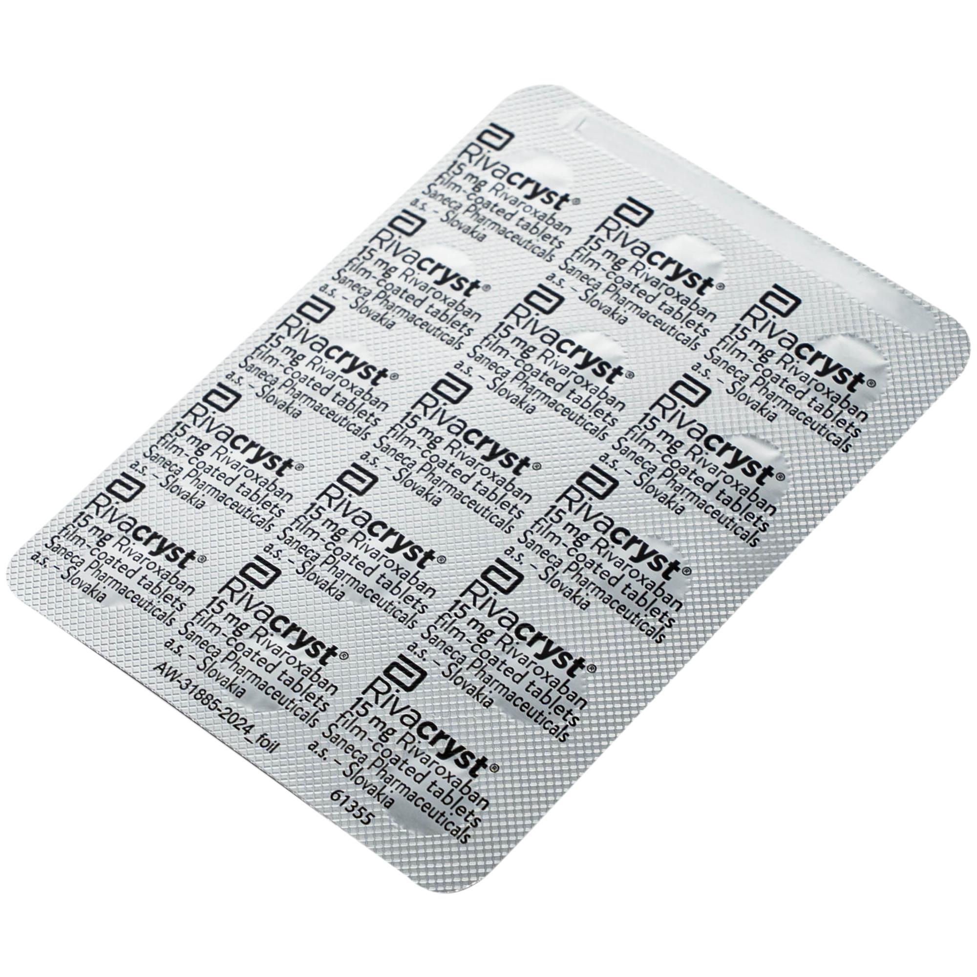 Thuốc Rivacryst 15Mg Dự Phòng Huyết Khối, Giảm Nguy Cơ Đột Quỵ  ( 1 Vỉ X 14 Viên)