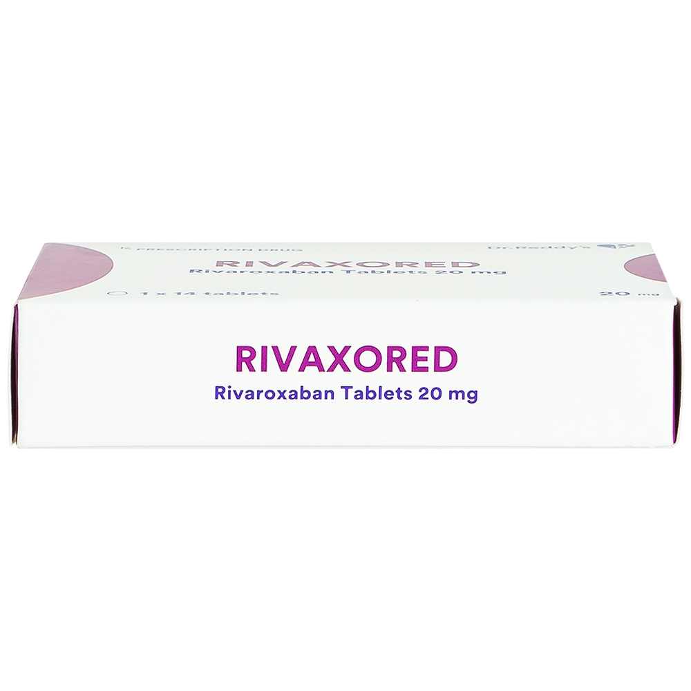 Thuốc Rivaxored 20mg Dr.Reddy's phòng ngừa thuyên tắc huyết khối tĩnh mạch (1 vỉ x 14 viên)