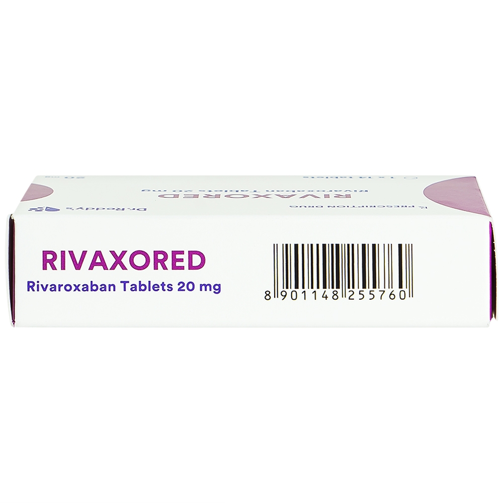 Thuốc Rivaxored 20mg Dr.Reddy's phòng ngừa thuyên tắc huyết khối tĩnh mạch (1 vỉ x 14 viên)
