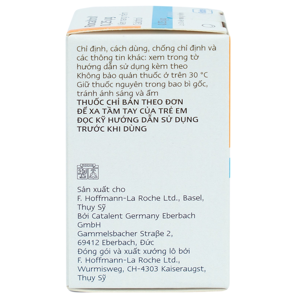 Thuốc Rocaltrol 0.25mcg Catalent điều trị chứng loãng xương sau mãn kinh (30 viên)